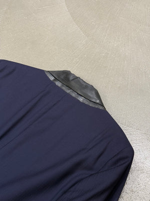 2014 Maison Margiela compressed leather collar blazer