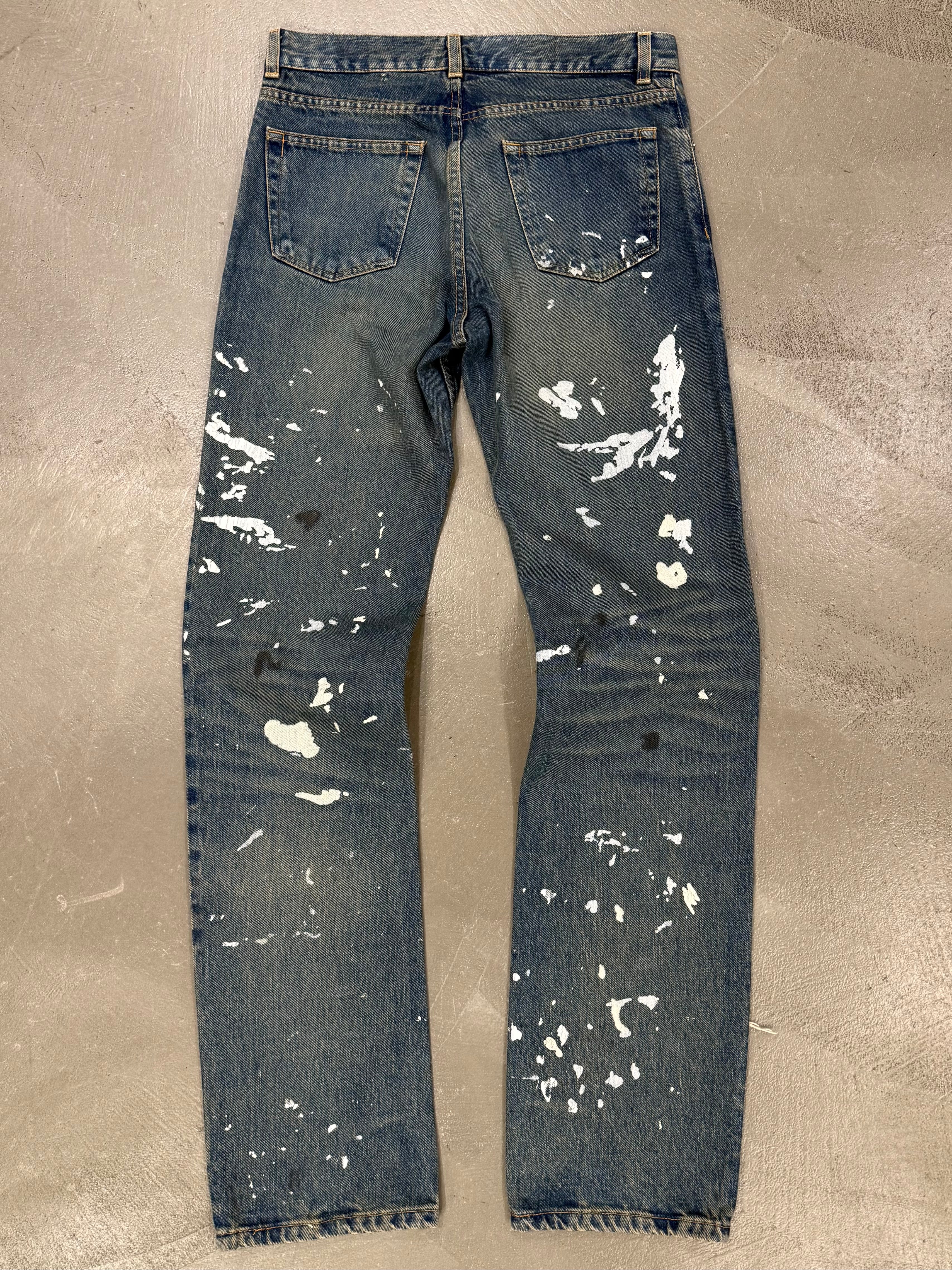 1998 HELMUT lang denim pants archive本人期 Helmut Lang × Vintage 💥Rare💥 Helmut Lang 1998 Paint… - Gem