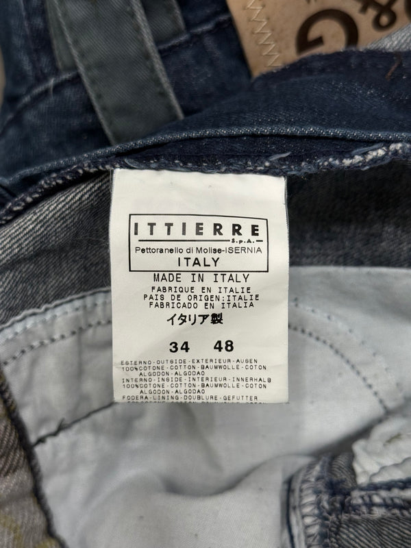 2000s Dolce & Gabbana patchwork multi-pocket cargo jeans