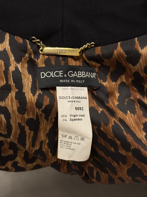 2000s Dolce & Gabbana structured neck blazer