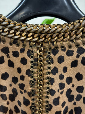 A/W2010 Balmain by Christophe Decarnin leopard pony hair metal chain jacket