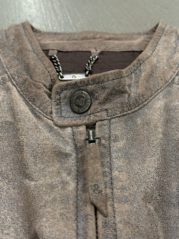 2000s Dolce & Gabbana pigskin moto biker leather jacket