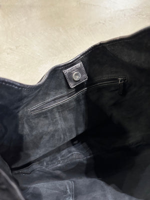 2002 Yves Saint Laurent Mombasa black suede bag