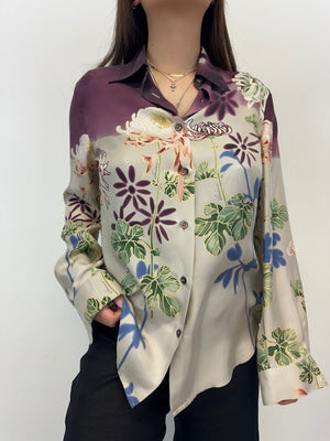 SS2001 Gucci by Tom Ford Chrysanthemum silk shirt