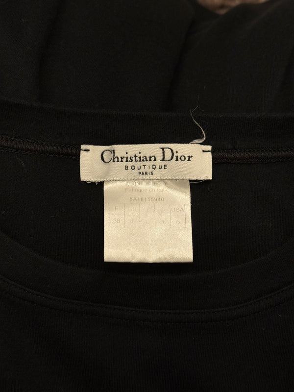 2005 Christian Dior by Galliano Swarovski logo longsleeve