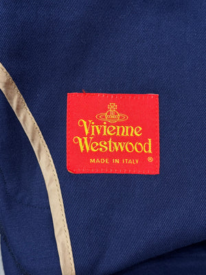 1990s Vivienne Westwood red label orb embroidered double-breasted blazer