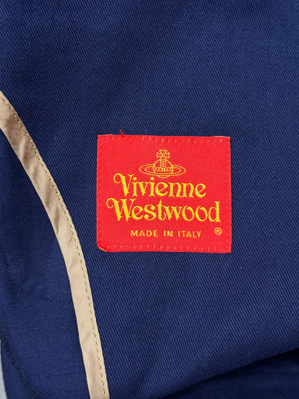 1990s Vivienne Westwood red label orb embroidered double-breasted blazer