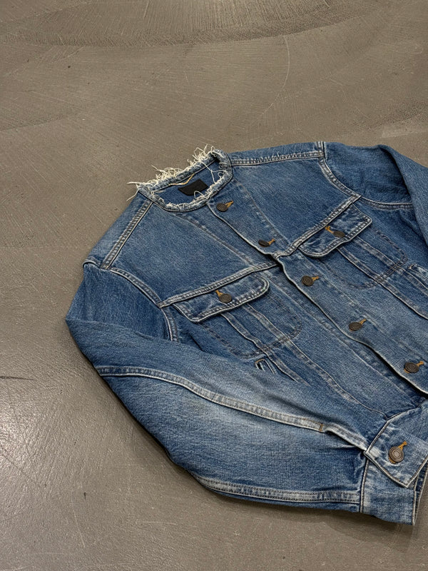 2020s Saint Laurent raw-cut denim jacket
