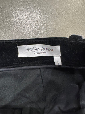 F/W2002 Yves Saint Laurent by Tom Ford bow tie velour short trousers