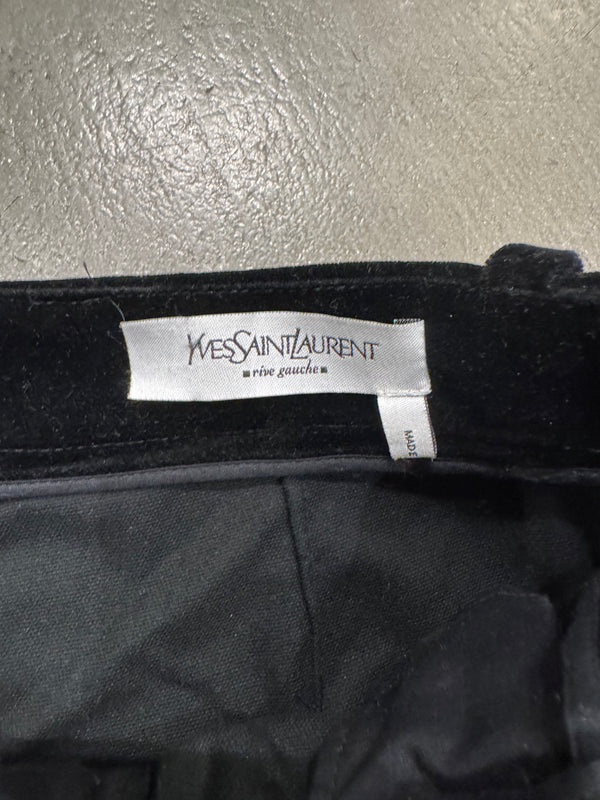F/W2002 Yves Saint Laurent by Tom Ford bow tie velour short trousers