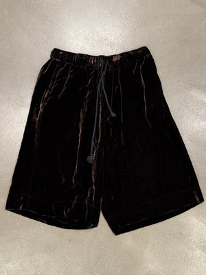 2010s Dries Van Noten velvet shorts