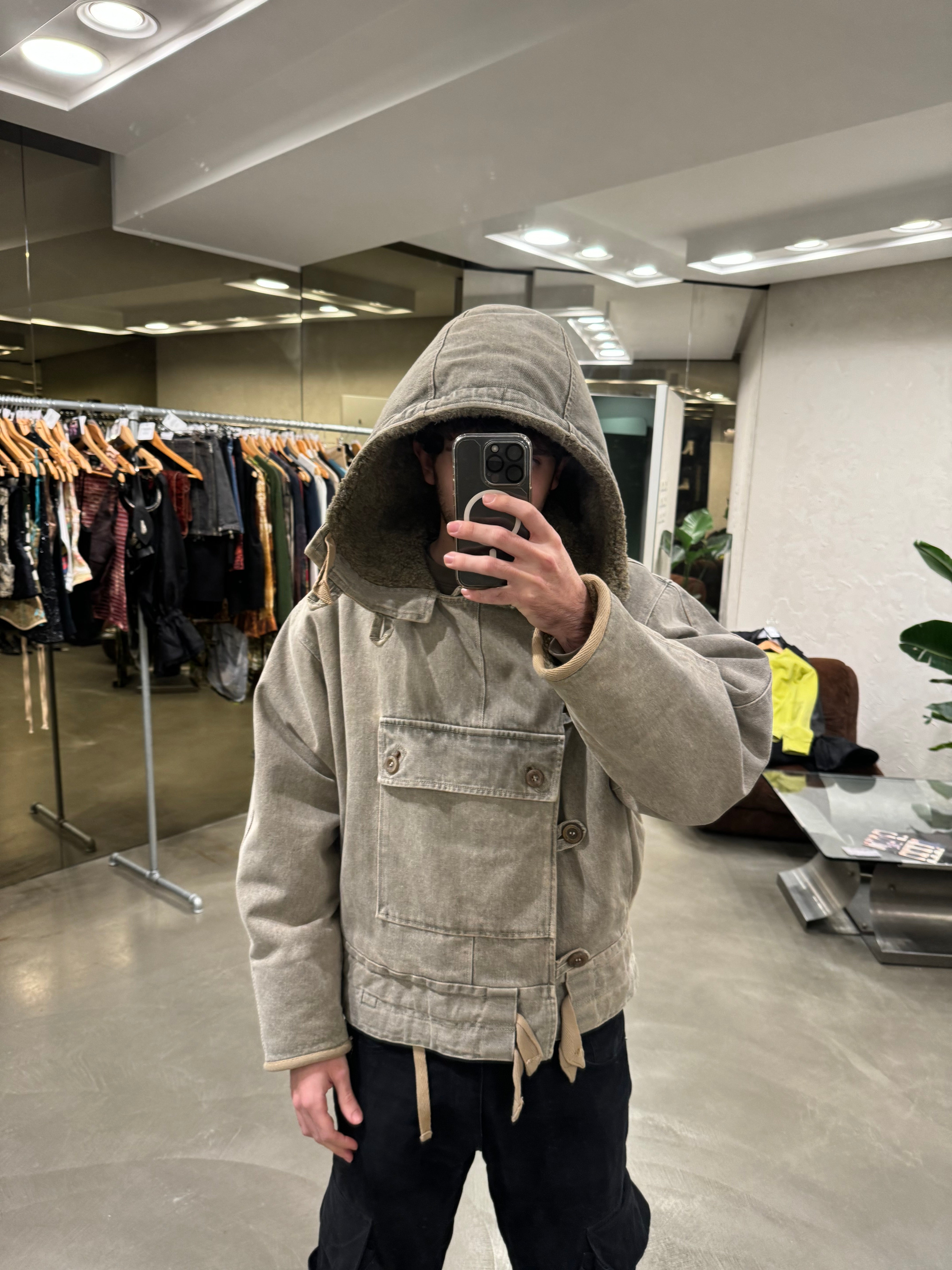 ミリタリージャケット　パーカー　ベスト　GIORGIO ARMANI　70's~ 70s Giorgio Armani Jacket in Leather – A.A