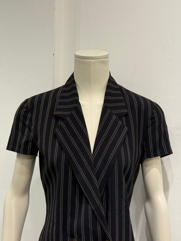 1990s Jean Paul Gaultier pinstripe double-breasted blazer