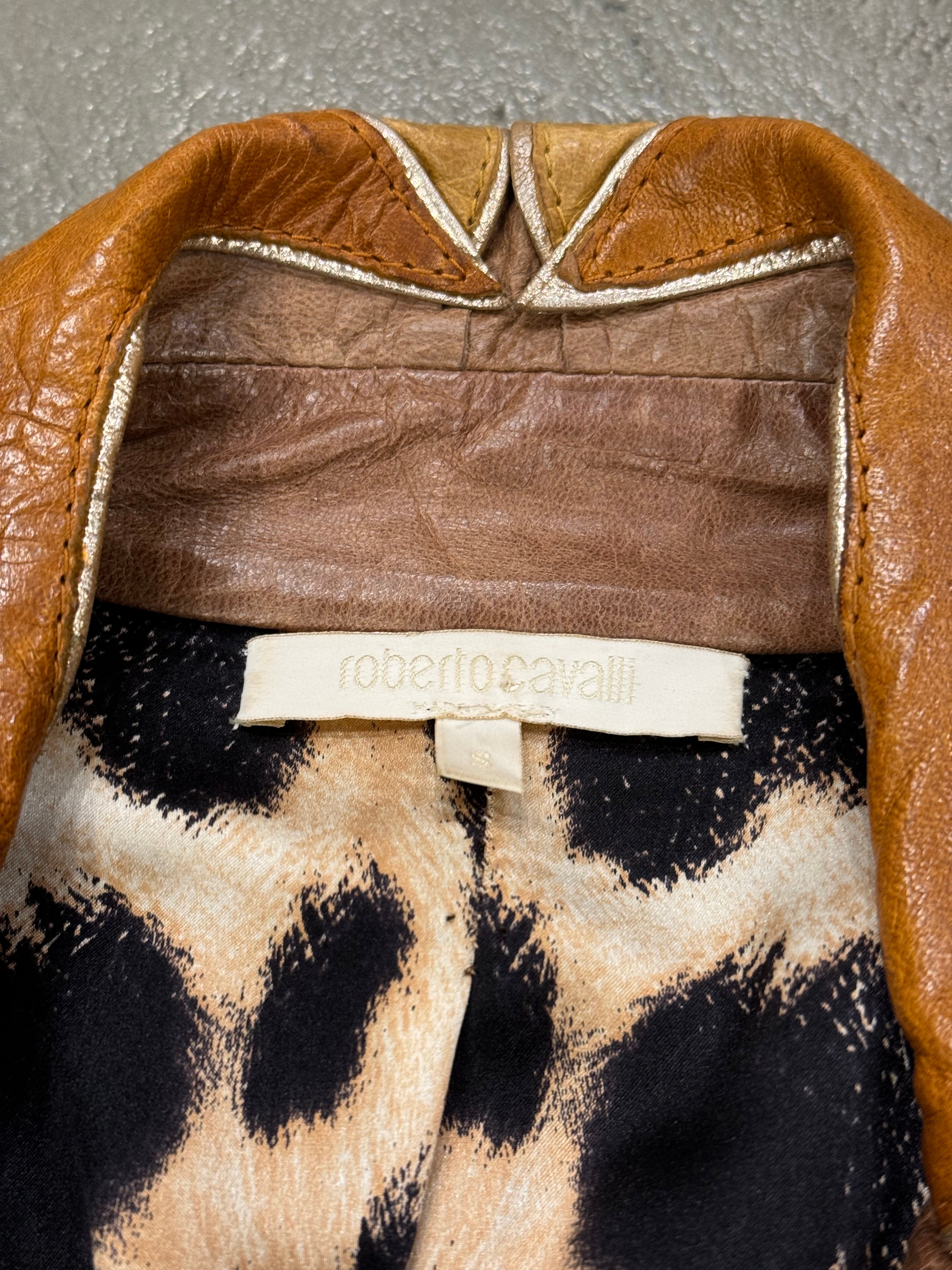 S/S2002 Roberto Cavalli runway paneled western jacket