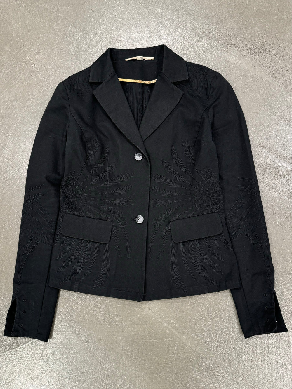 2000s Roberto Cavalli embroidered spider web blazer
