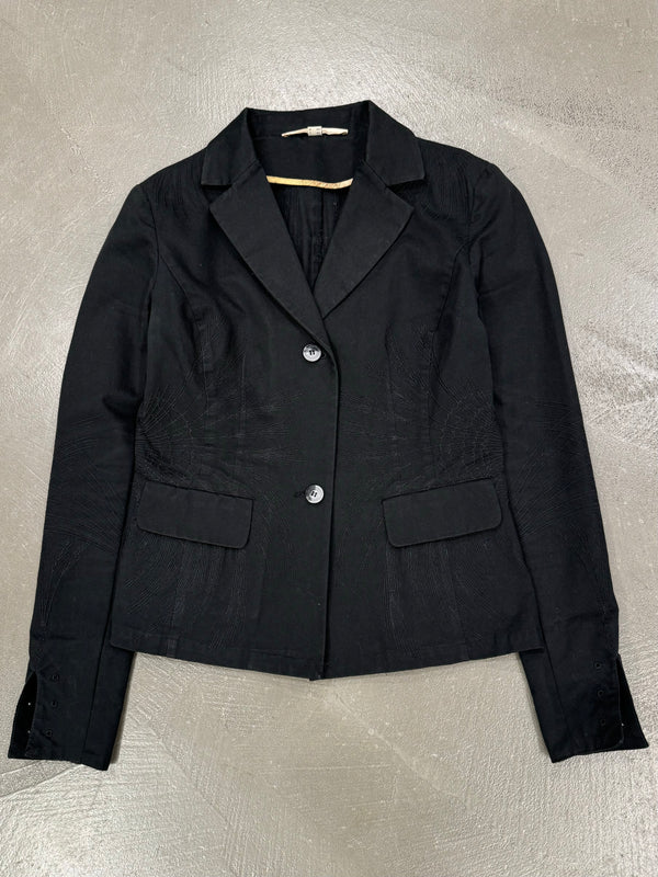 2000s Roberto Cavalli embroidered spider web blazer