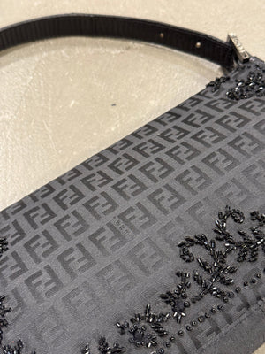 F/W 1999 Fendi Zucchino baguette in lizard and mother-of-pearl bag