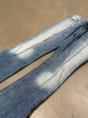 2000s Alexander McQueen low rise lace-up jeans