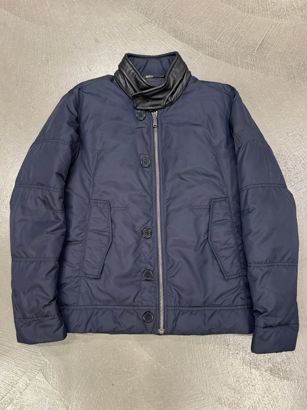 2000s Dirk Bikkembergs blue puffer jacket