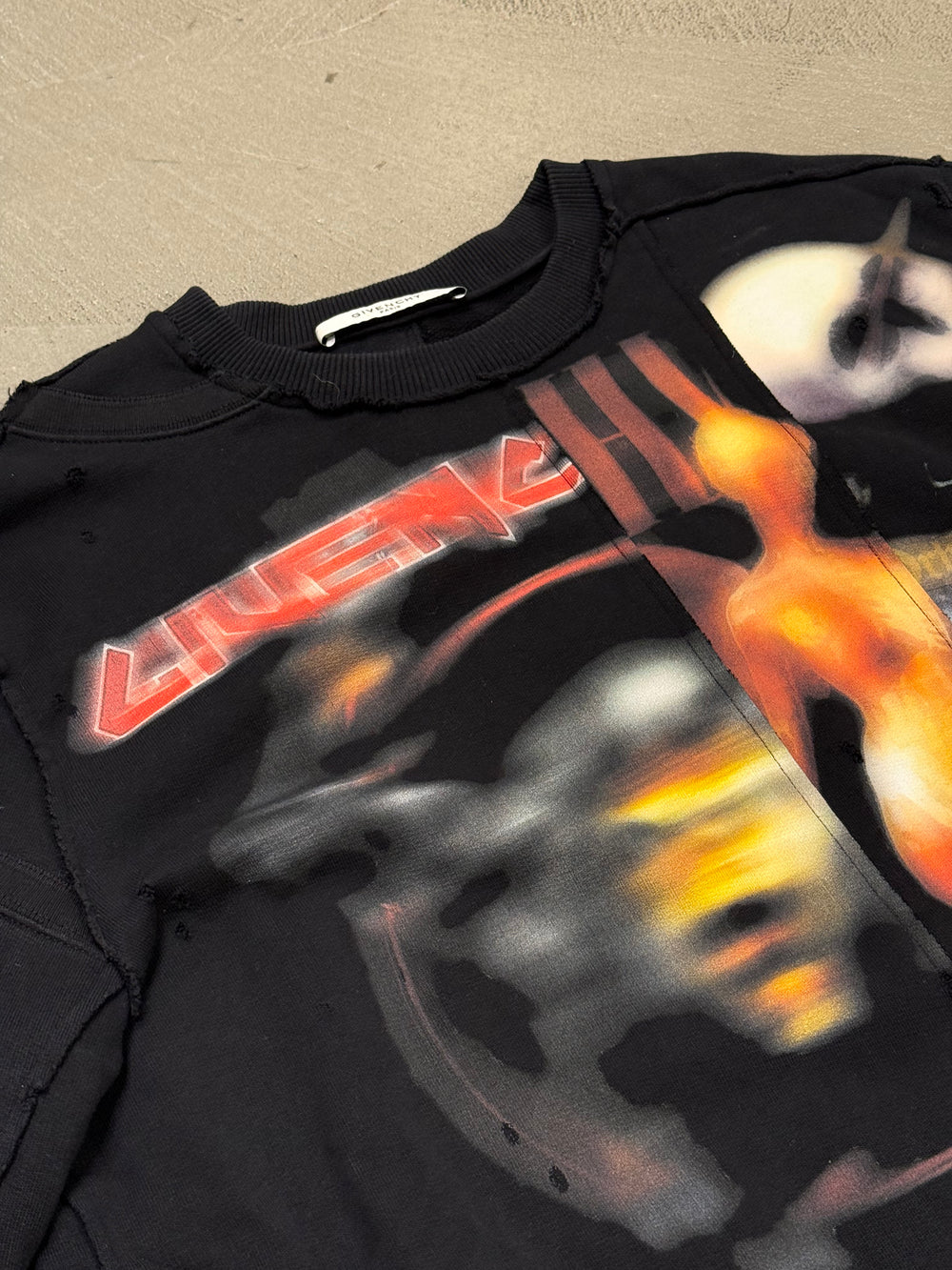 2015 Givenchy heavy metal printed sweatshirt