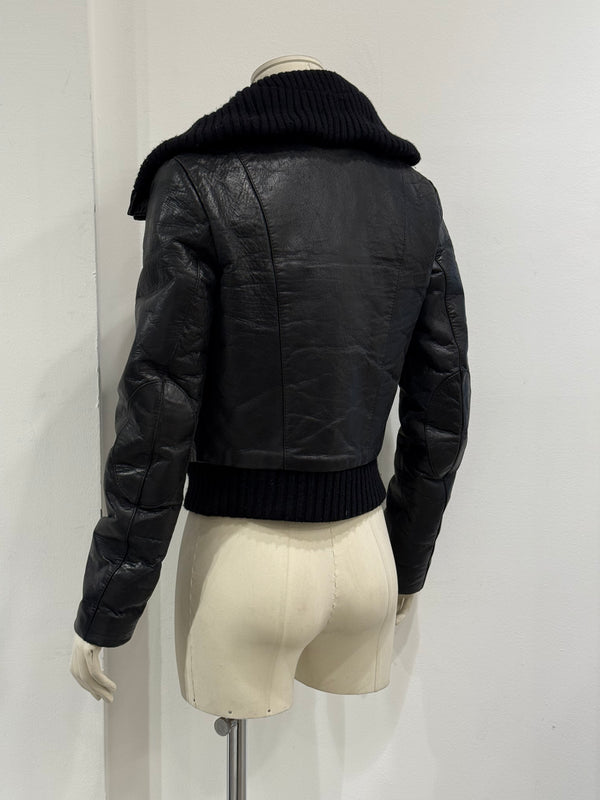 A/W2002 Balenciaga by Nicolas Ghesquiere runway aviator leather jacket