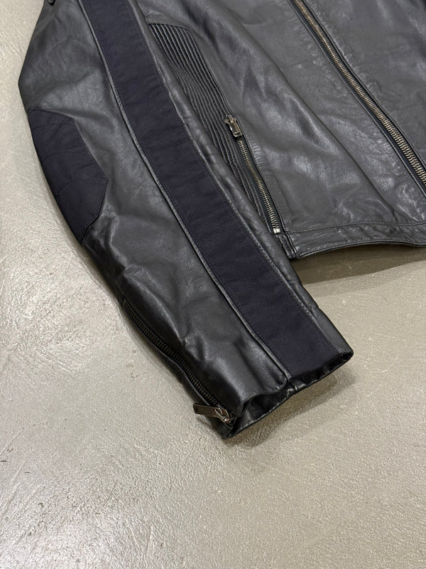 S/S2005 Emporio Armani leather panelled biker jacket