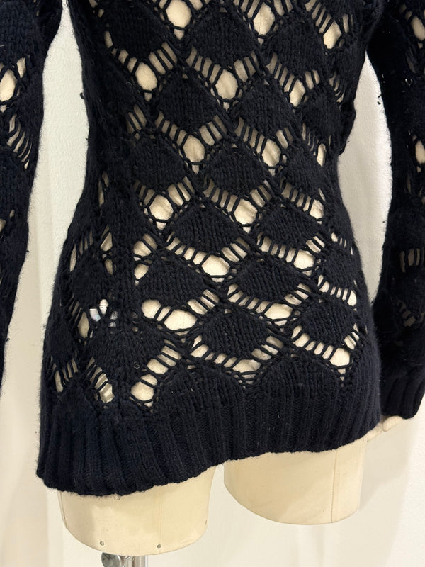 2000s Dolce & Gabbana mesh cut-out knit