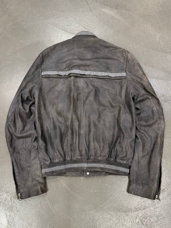 2010s Dior Homme lambskin bomber leather jacket