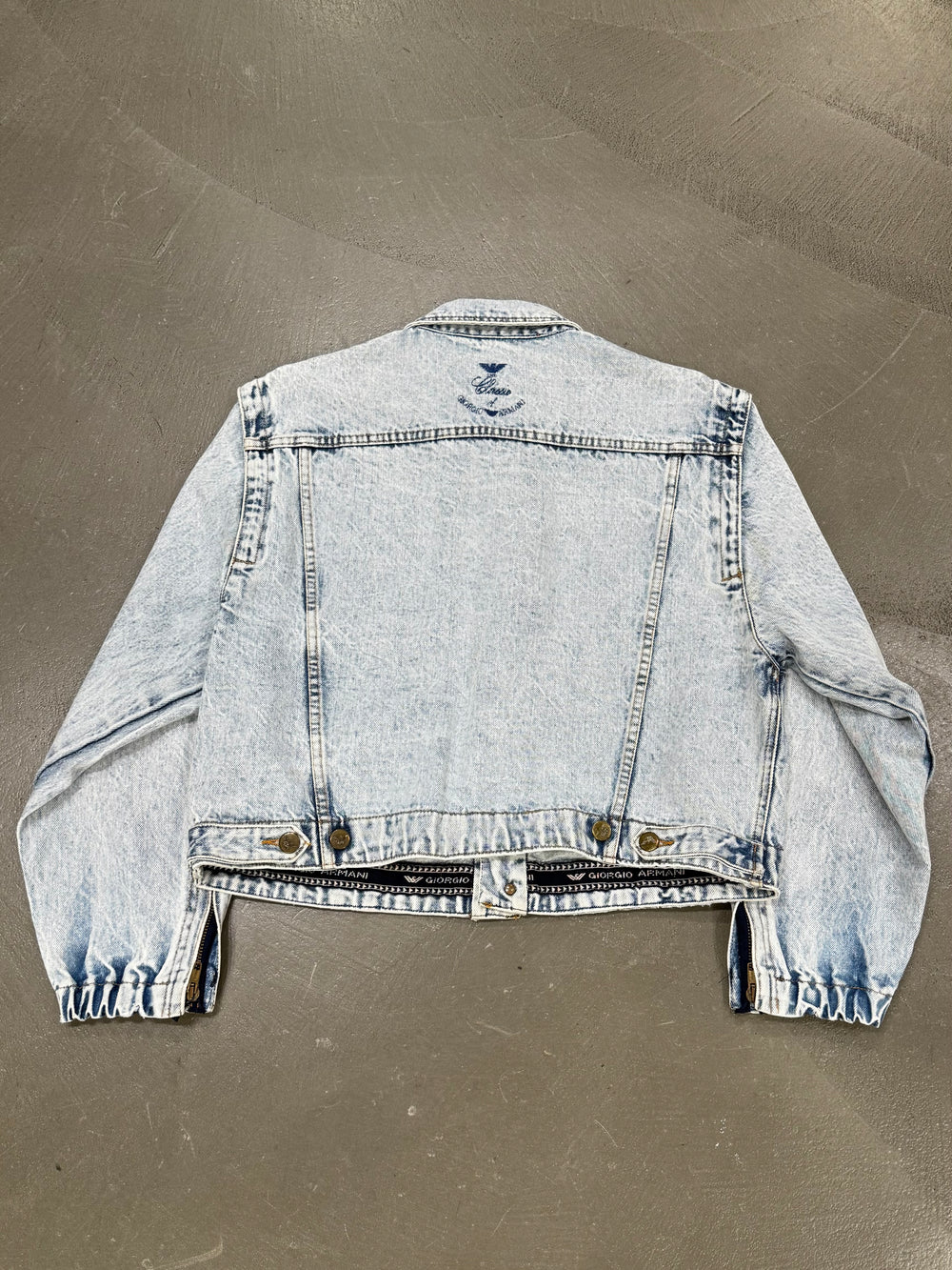 1990s Giorgio Armani cropped denim jacket