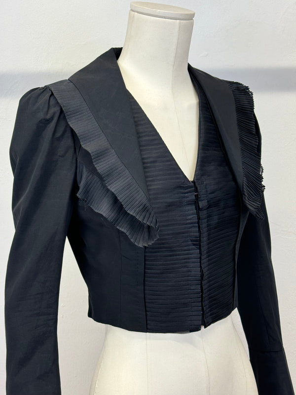 S/S 2007 Alexander McQueen evening jacket with pleated details