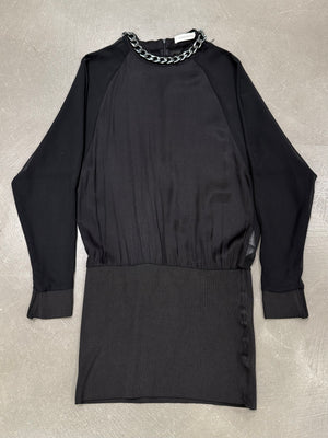 2000s Pierre Balmain neck chain mini dress