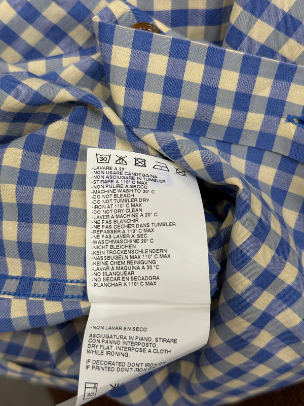 S/S2013 Vivienne Westwood orb logo check button-up shirt
