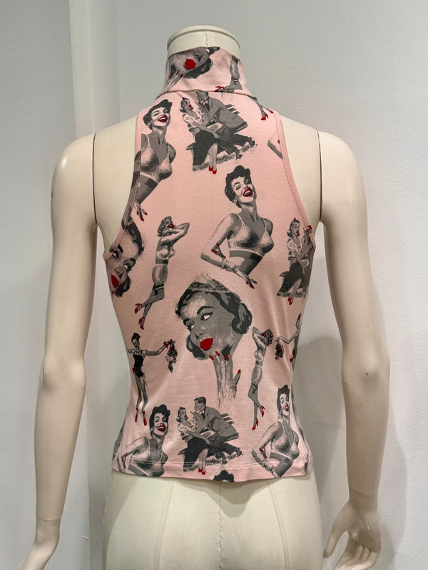 2000s Dolce & Gabbana iconic faces tank top