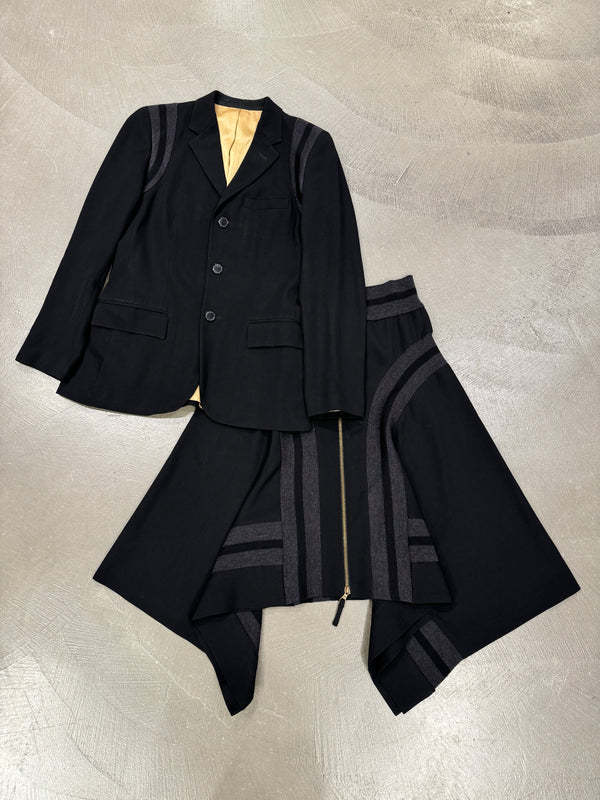 1990s Jean Paul Gaultier set jacket + skirt