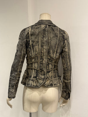 A/W2006 Christian Dior by John Galliano runway painted denim jacket