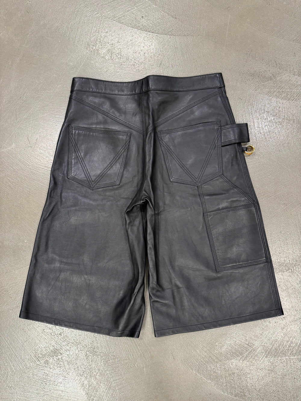 S/S 2020 Bottega Veneta leather carpenter shorts