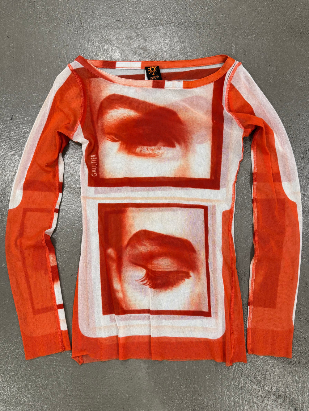 S/S2001 Jean Paul Gaultier “Madonna” eye mesh top