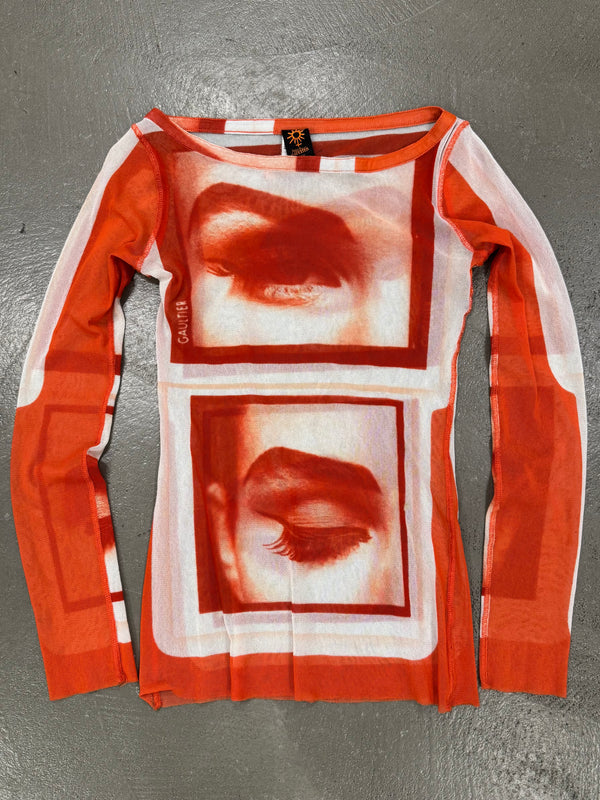 S/S2001 Jean Paul Gaultier “Madonna” eye mesh top