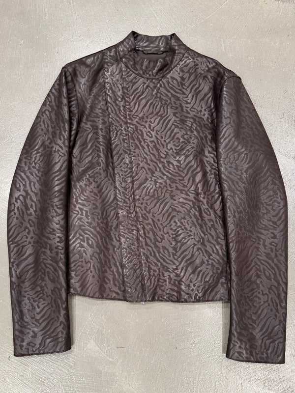 2014 Emporio Armani camo leather jacket