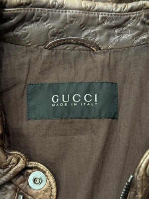 2010s Gucci "Guccissima" monogram leather jacket