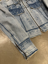 Load image into Gallery viewer, 2000s Maison Margiela artisanal deconstructed denim jacket
