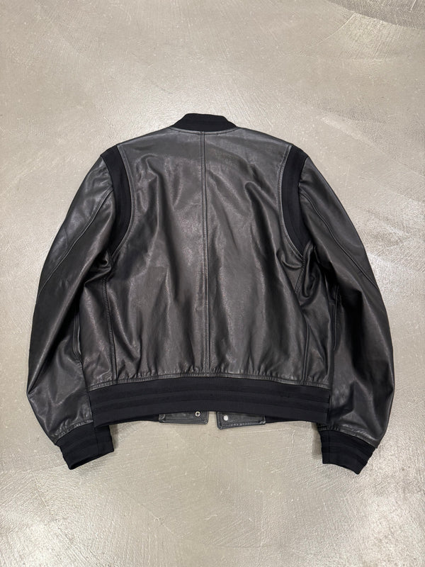 2010s Dior saddle leather cargo bomber jacket