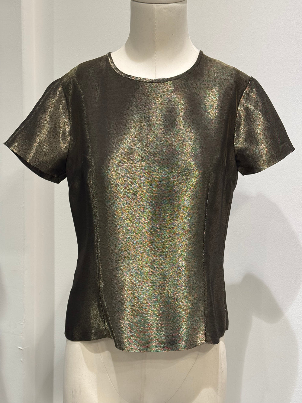 1990s Gianni Versace iridiscent top