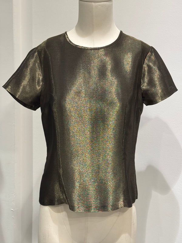 1990s Gianni Versace iridiscent top