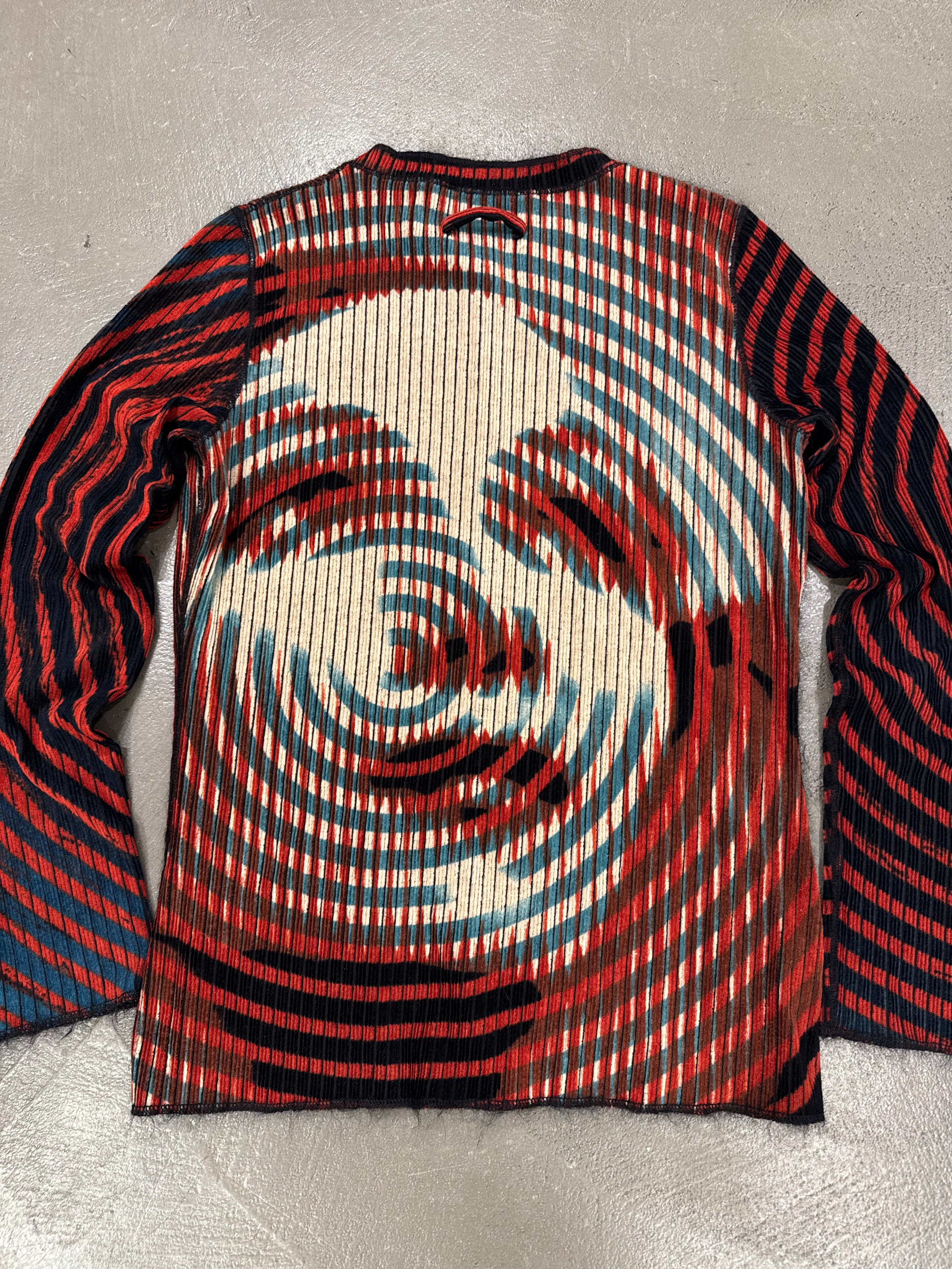 A/W2001 Jean Paul Gaultier “Marlene Dietrich” illusion knit cardigan