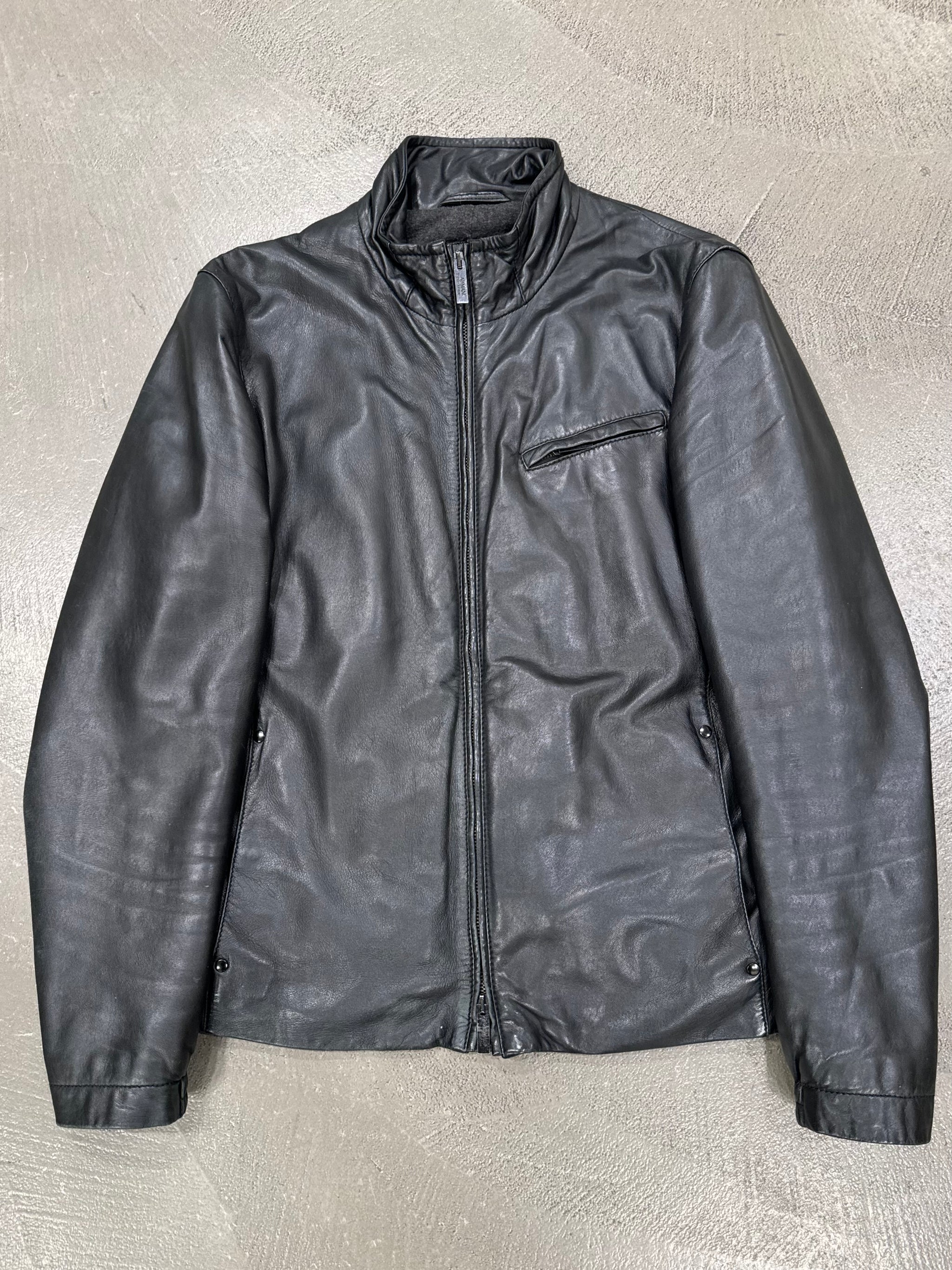 2000s ARMANI lamb leather jacket – elevated archives