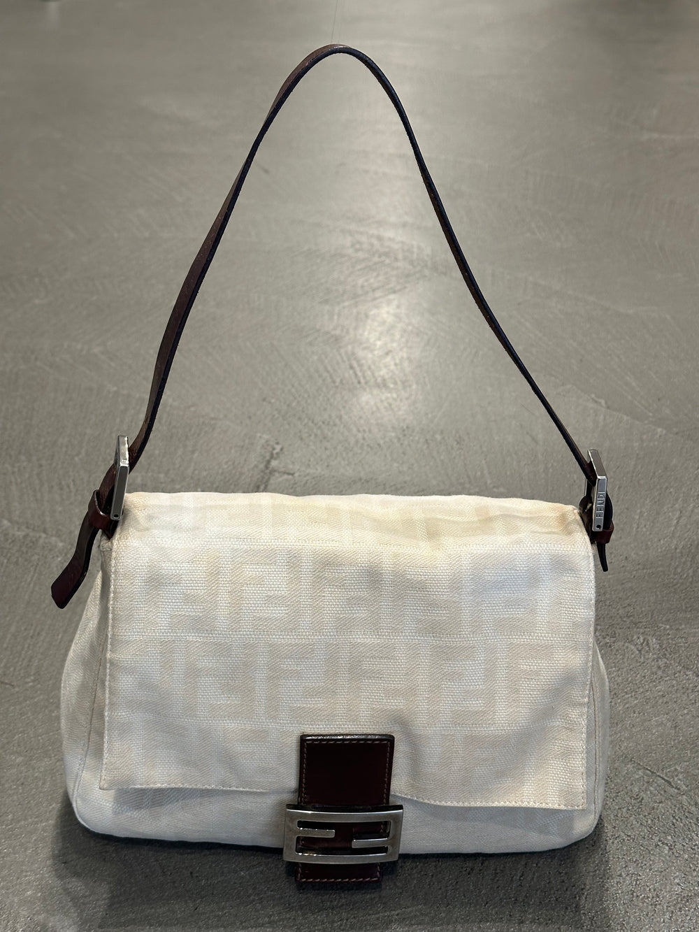 2000 Fendi monogram zucca mama baguette bag