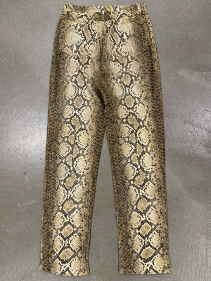 2000s Roberto Cavalli python print pants