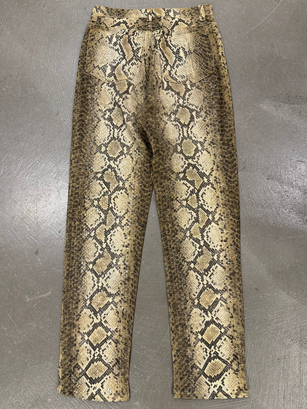 2000s Roberto Cavalli python print pants