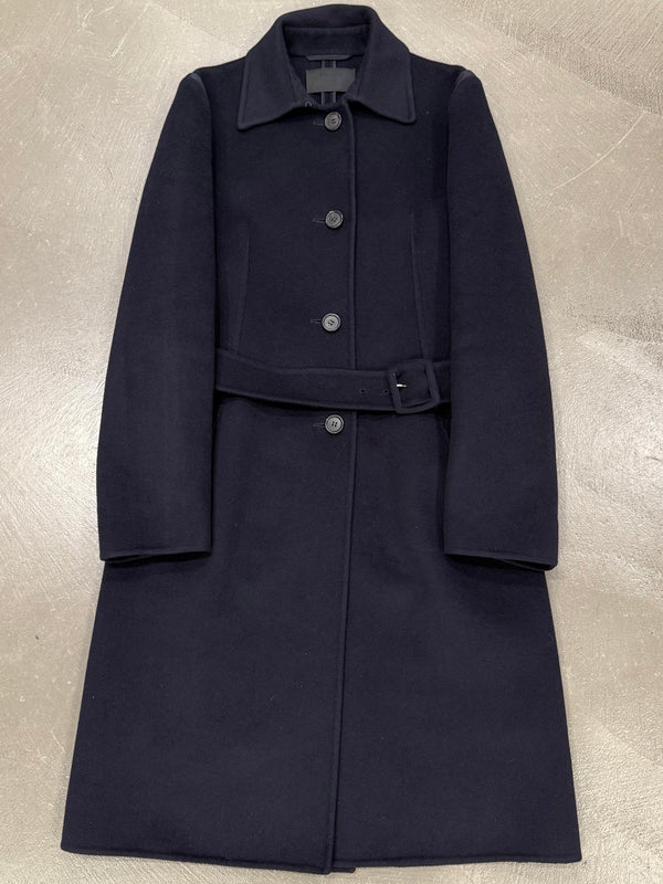 2000s Prada angora wool belted coat